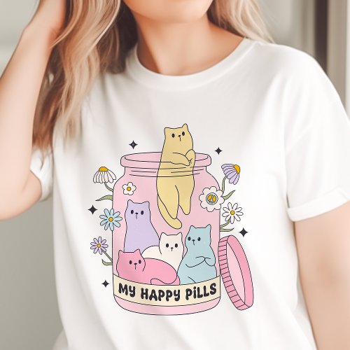 My Happy Pills Cute Cats Tri_Blend Shirt