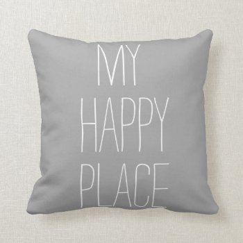 My Happy Place Accent Pillow by SlackerTease at Zazzle