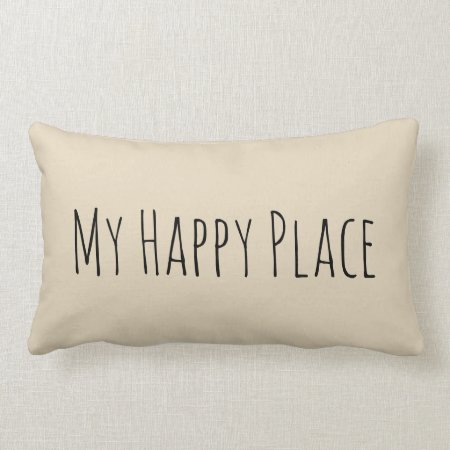 My Happy Place Accent Pillow