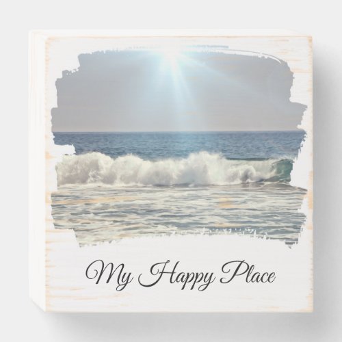 My Happy Place Beach Wooden Box Sign