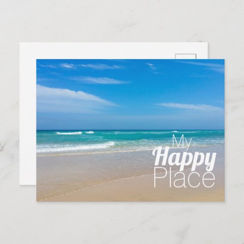 My Happy Place Blue Ocean Postcard