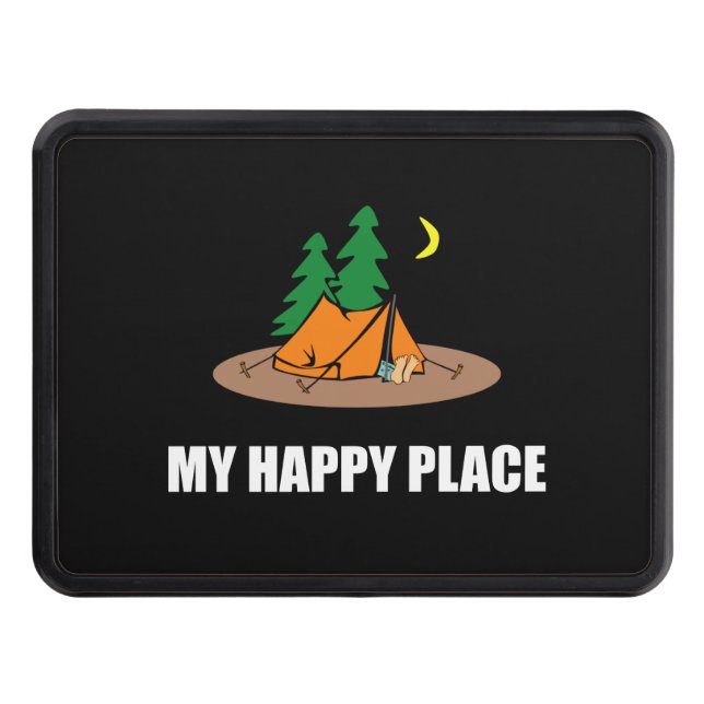 My Happy Place Camping Tent Hitch Cover (Front)