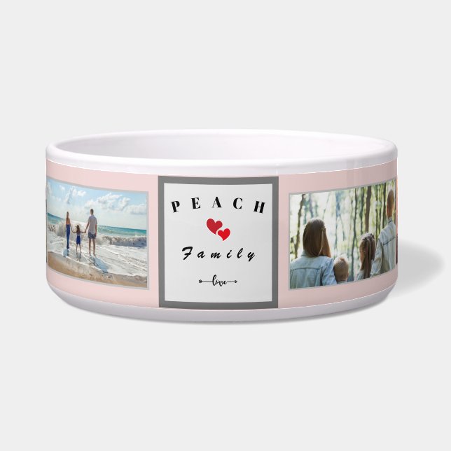My Happy Place Customizable Family Photo 6 Picture Bowl (Front)