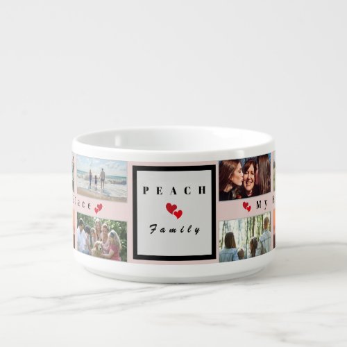 My Happy Place Customizable Family Photo 6 Picture Bowl