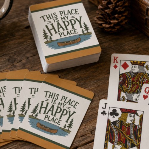 My Happy Place Deerwood Lake Poker Cards