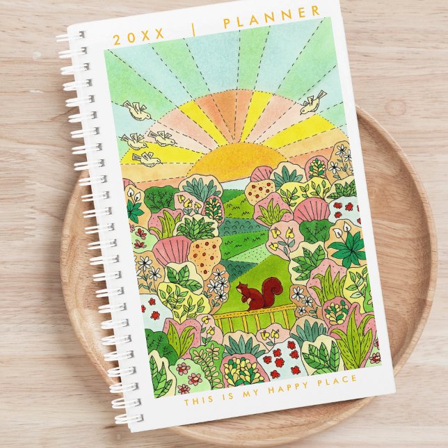 My Happy Place Garden Squirrel Illustration Planner (Creator Uploaded)