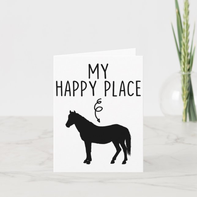 My Happy Place Horse Lover S Horseback Riding Eque Card (Front)