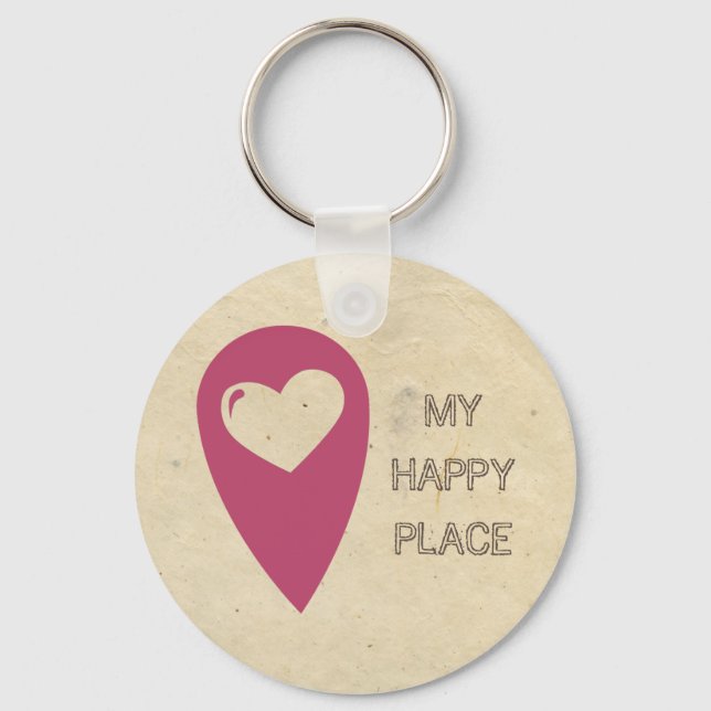 My happy place keychain (Front)