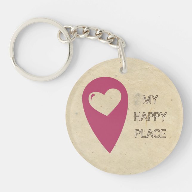 My happy place keychain (Front)