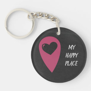 My happy place keychain