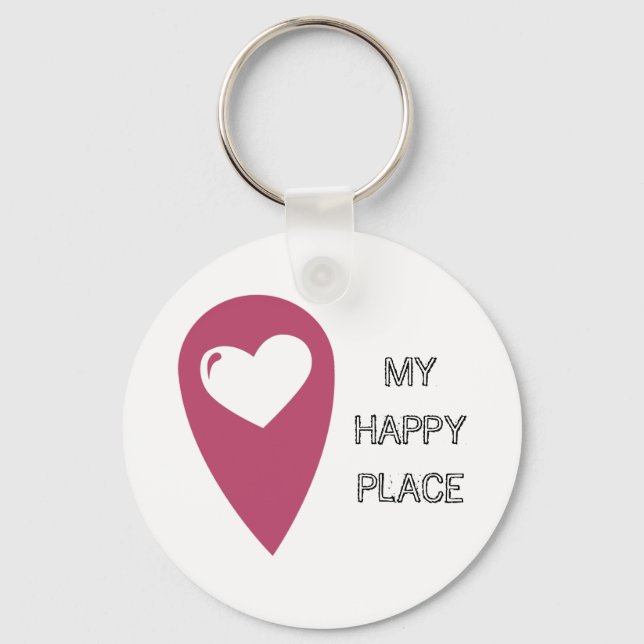 My happy place keychain (Front)