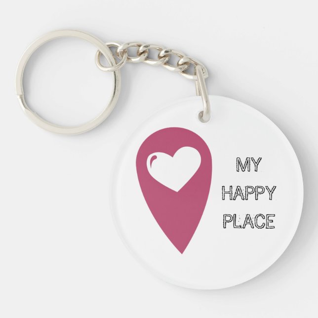 My happy place keychain (Front)