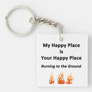 My Happy Place Keychain