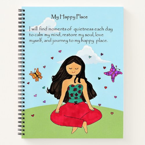 My Happy Place Spiral Notebook