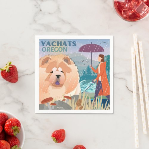 MY HAPPY PLACE Yachats Oregon _ Chow paper napkins