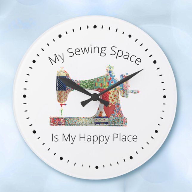 My Happy Sewing Place Acrylic Wall Clock