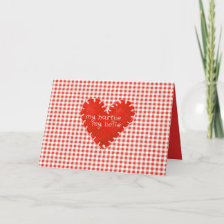 My Hartjie My Liefie Applique Heart Card
