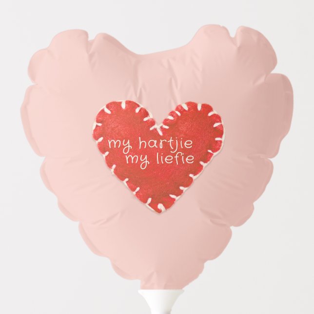 My Hartjie My Liefie Applique Heart Card Balloon (Front)