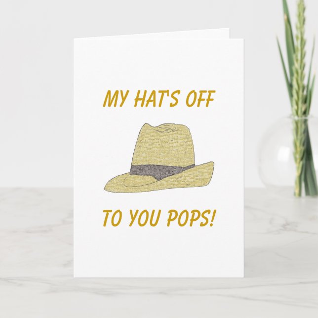 My Hat's Off-Fedora Card (Front)