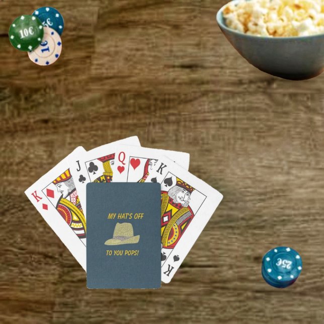 My Hat's Off-Fedora Poker Cards (Show appreciation for your Dad, with this deck of Hats Off-Fedora Playing Cards!)
