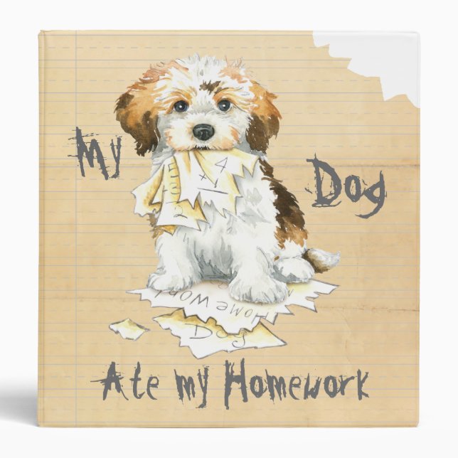 My Havanese Ate My Homework Binder (Front)