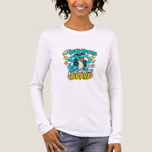 My Head Hurts But I'm Being Brave Funny Rock T-Rex Tri-Blend Shirt