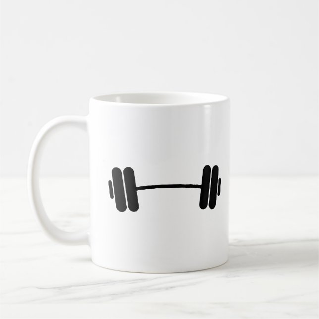 My head says gym Shirt, Funny Weight loss Humor Coffee Mug (Left)