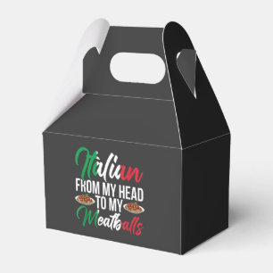 My Head To My Meatballs Favor Boxes