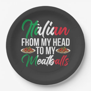My Head To My Meatballs Paper Plates