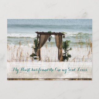 My Heart Beach Destination Wedding Invitation