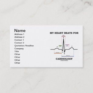 My Heart Beats For Cardiology (ECG/EKG) Business Card