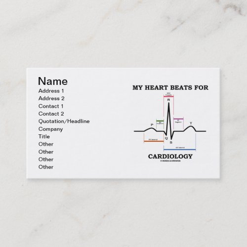My Heart Beats For Cardiology ECGEKG Business Card