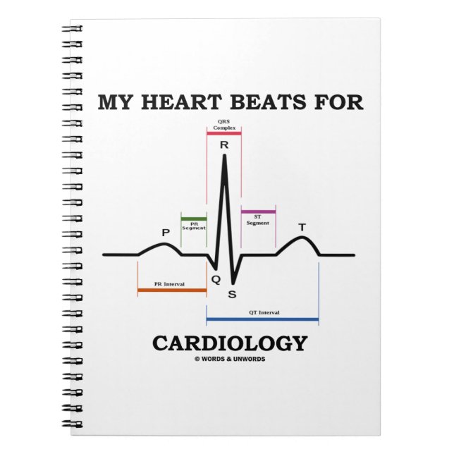 My Heart Beats For Cardiology (ECG / EKG) Notebook (Front)