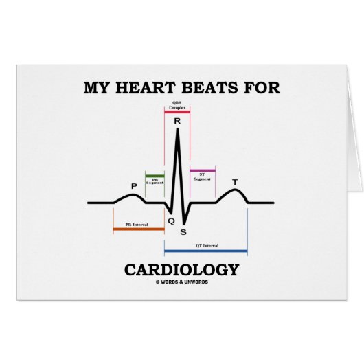 My Heart Beats For Cardiology (Sinus Rhythm) Cards (Front Horizontal)