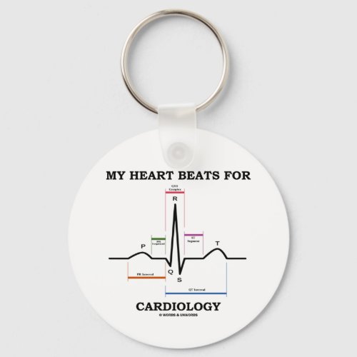 My Heart Beats For Cardiology Sinus Rhythm Keychain