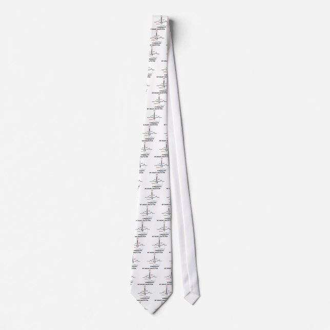 My Heart Beats For Cardiology (Sinus Rhythm) Neck Tie (Front)