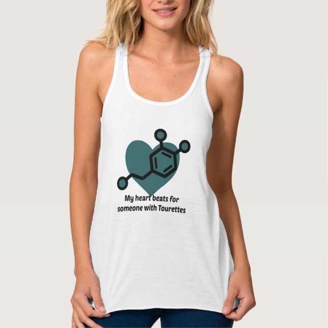 My heart beats for someone with Tourettes Tank Top (Front)
