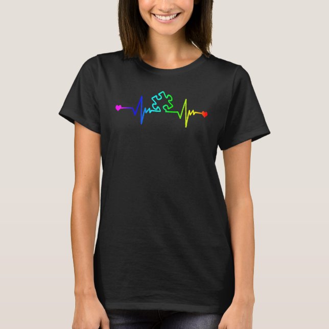 My Heart Beats For Special Ed Autism Teachers T-Shirt (Front)