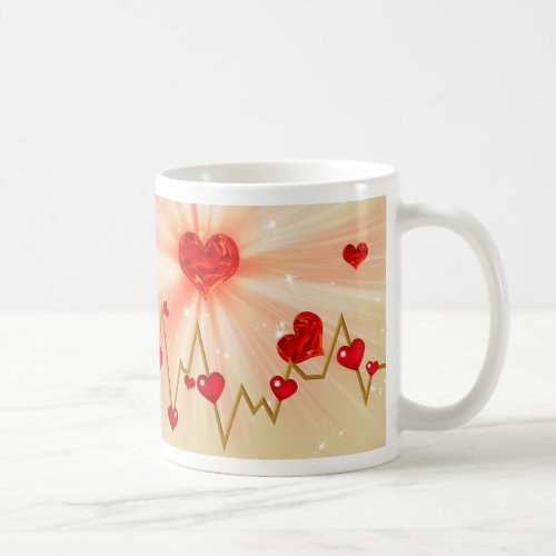 My heart beats for you coffee mug