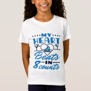 My Heart Beats in 8 Counts Figure Skating Skater T-Shirt