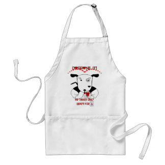 My Heart Beats Only For U Doggone it! Adult Apron