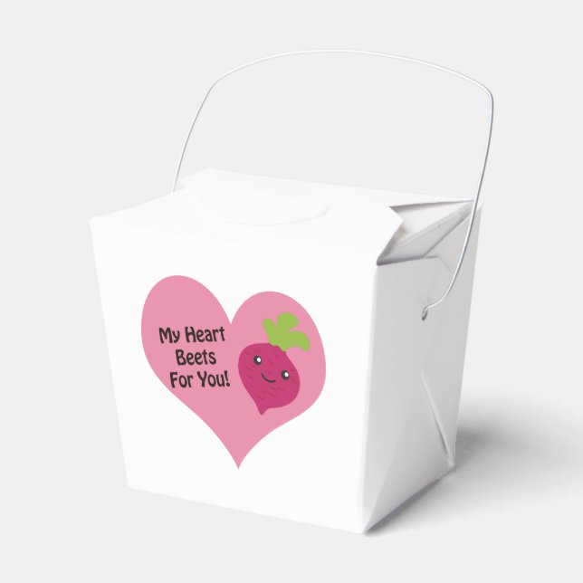 My Heart Beets for you Favor Boxes (Front Side)