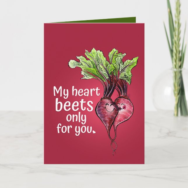 "My Heart Beets Only for You" Card (Front)