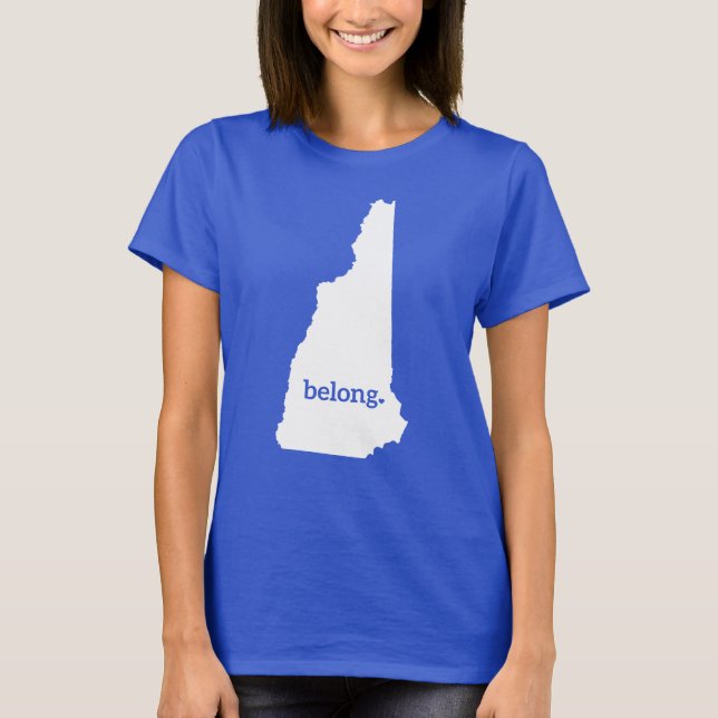 My Heart Belongs In New Hampshire T-Shirt (Front)