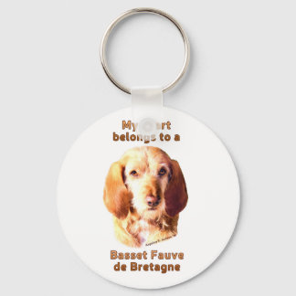 My Heart Belongs To A Basset Fauve de Bretagne Keychain