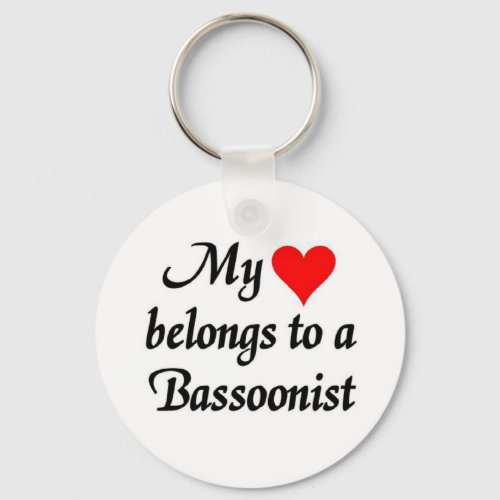 My heart belongs to a bassoonist keychain