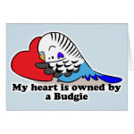 My Heart Belongs To A Blue Budgie Greeting Card
