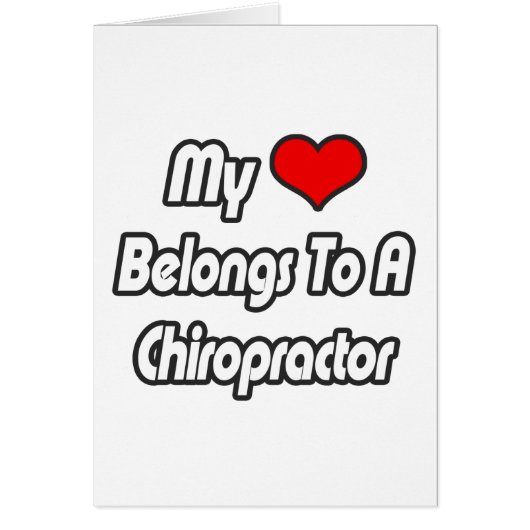 My Heart Belongs To A Chiropractor Cards (Front)