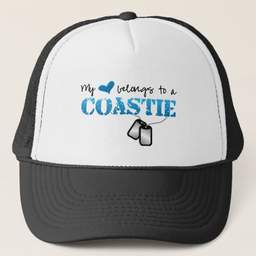 My heart belongs to a Coastie Trucker Hat