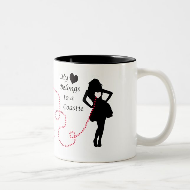 My Heart Belongs to a Coastie Two-Tone Coffee Mug (Right)